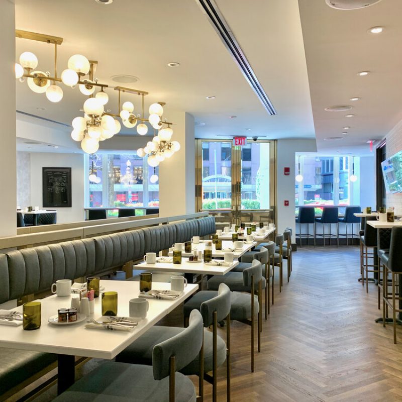 Complete re design of Marriott Mayflower Bar and Restaurant.